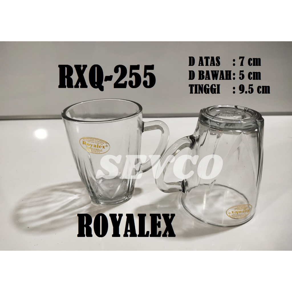 6 pcs Gelas Minum ROYALEX RXQ-255 (270ML)| Gelas Beling | Gelas Teh Kopi | Gelas Kaca