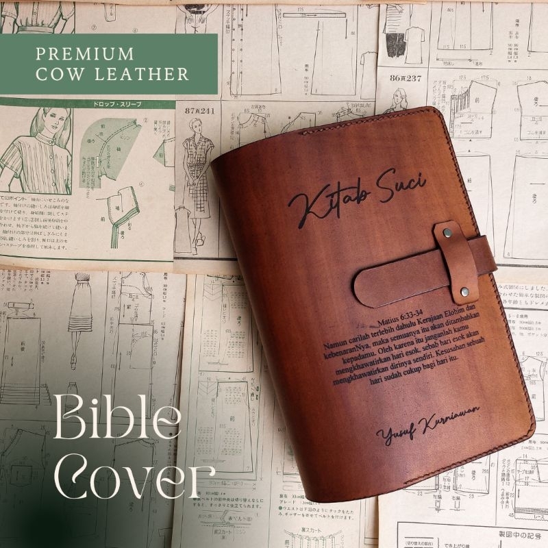 Cover Alkitab/ Alquran Kulit Asli  Custom