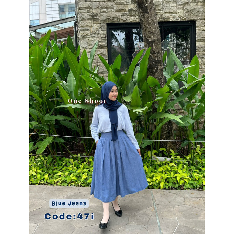 ROK WANITA MIDI 7/8 POLOS | ROK MIDI BABY CORDUROY | SKIRT POLOS 7/8