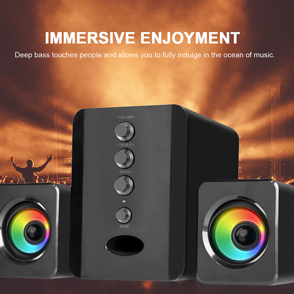 Speaker Salon Stereo Aktif Subwoofer USB Power HIFI Hd Full Bass 2.1 - Spiker Karaoke Multimedia Por