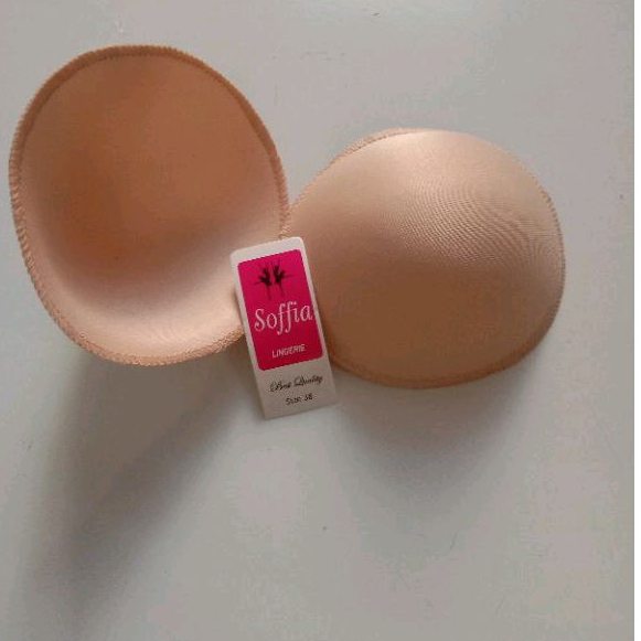 Cup Bra Bulat Busa Lapis Kain Katun untuk Jahit Bustier atau Kemben, Tersedia Ukuran 32-44