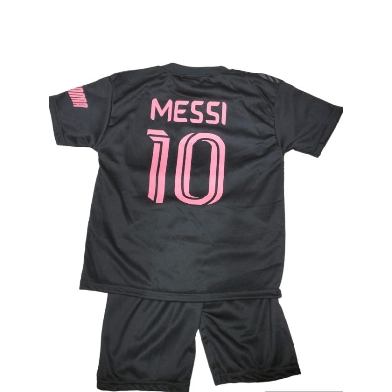 setelan bola pendek anak sablon alpikasi logo bordir