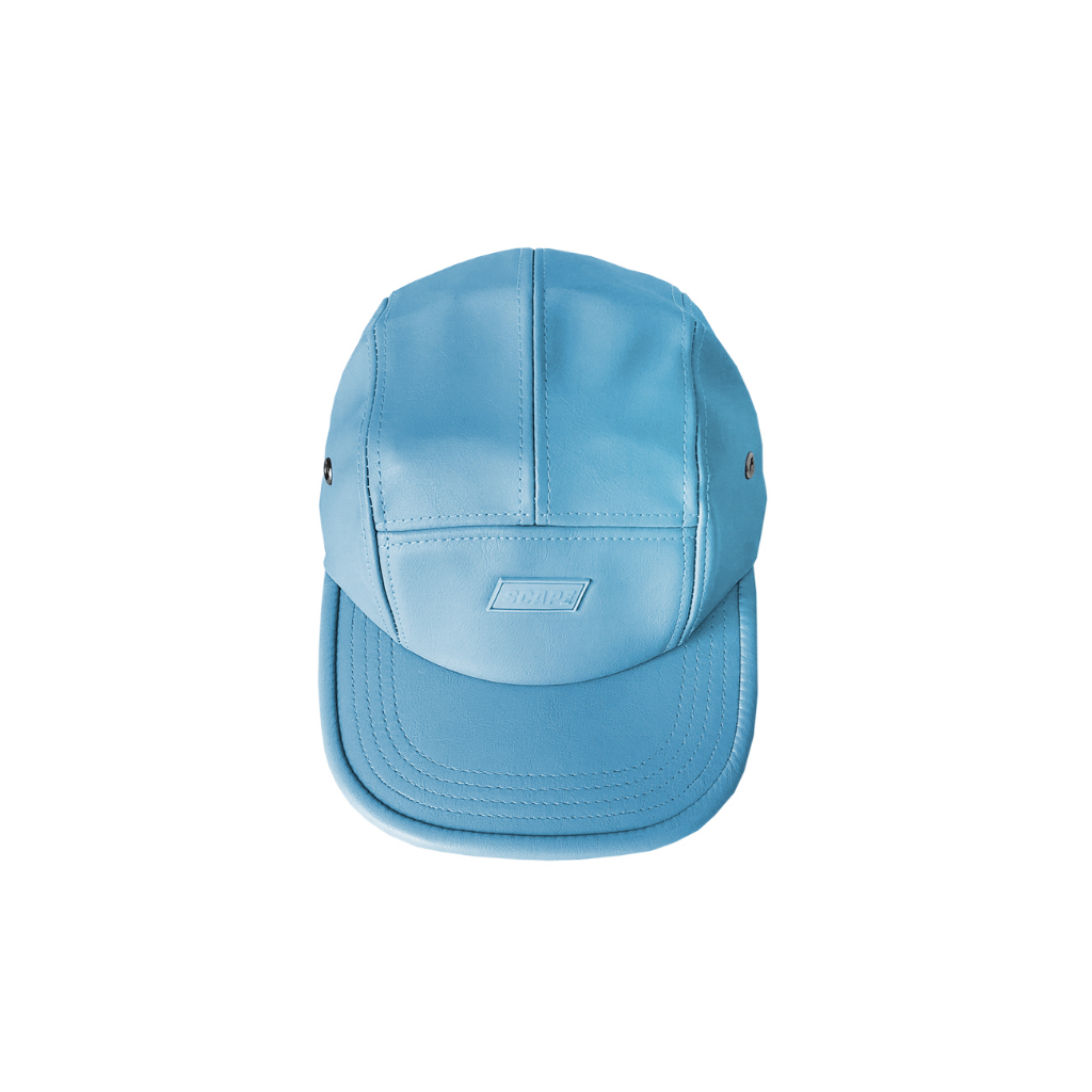 Original Scape Gear Aspen Faux Leather Blue Biru Kulit Classic Topi Five 5 Panel Cap Pria Dewasa Dis