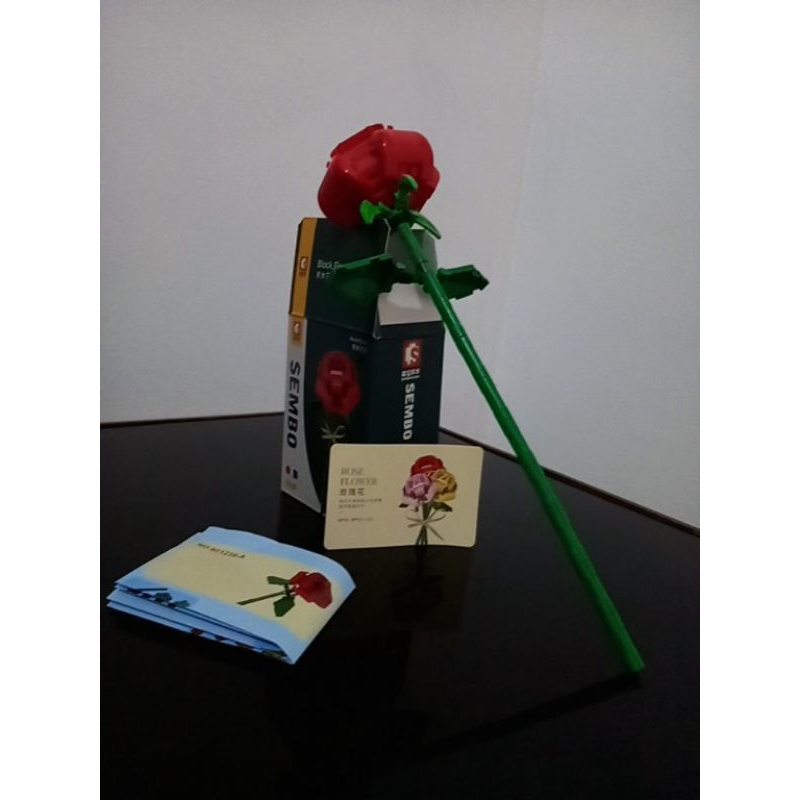Sembo Block Rose and flower & grass