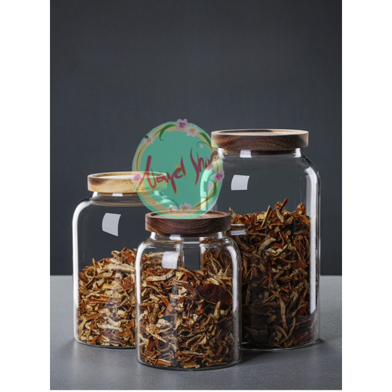TOPLES KACA TUTUP KAYU