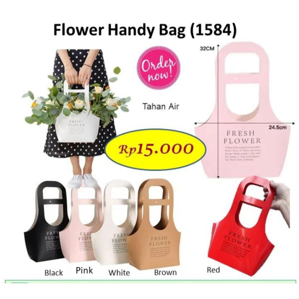 

Flower handy bag 1584 - box bunga - tas bunga - barang florist