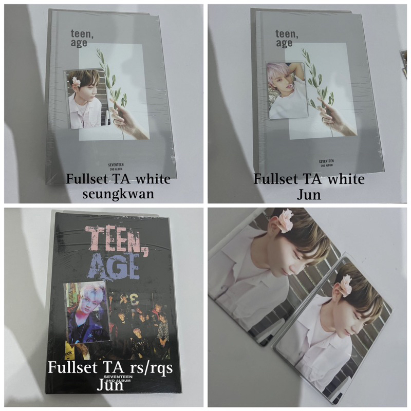 [READY STOCK] SEVENTEEN FULLSET ALBUM TEEN AGE TA WHITE RS RQS PC SEUNGKWAN JUN