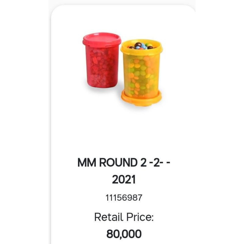Mm Round Tupperware