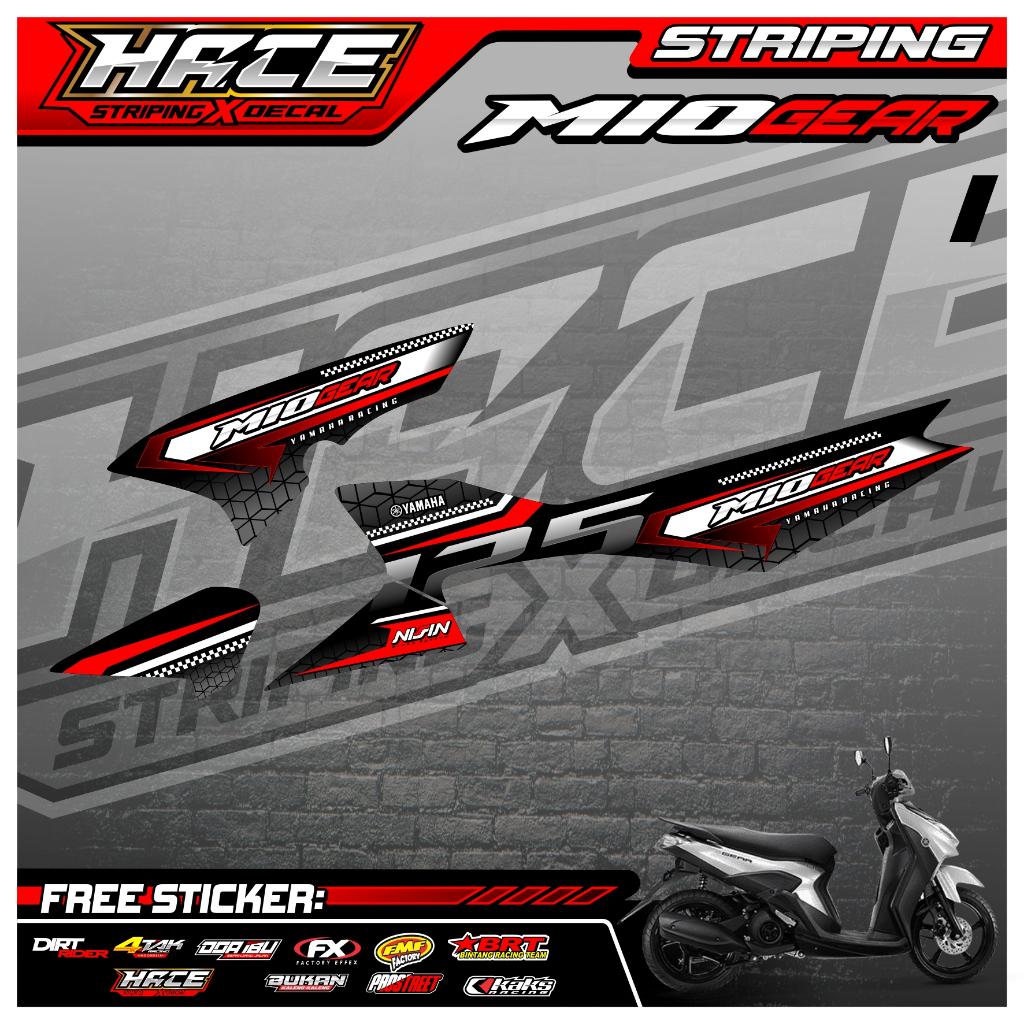 160 STRIPING MIO GEAR - STRIPING MIO GEAR PREMIUM GRAFIK