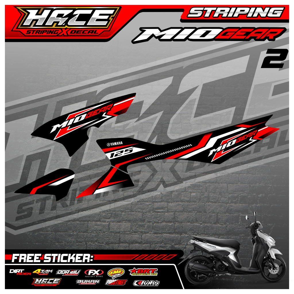 161 STRIPING MIO GEAR - STRIPING MIO GEAR PREMIUM GRAFIK