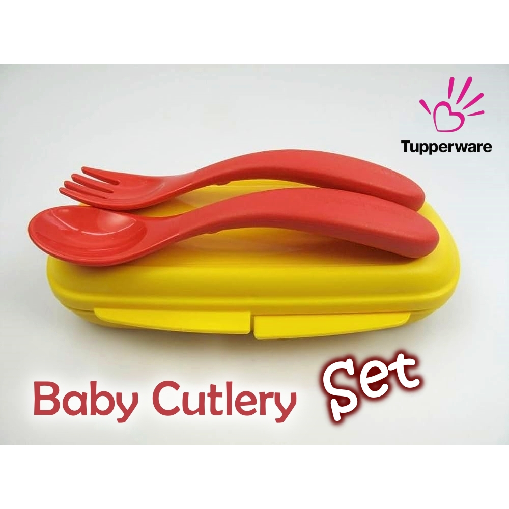 Tupperware Twinkle Baby Cutlery Set Sendok Bayi Alat Makan Bayi