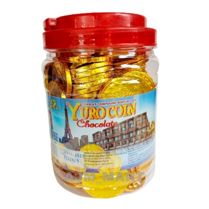 

YURO COIN 1 TOPLES ISI 125PCS | PERMEN COKLAT KOIN JADUL