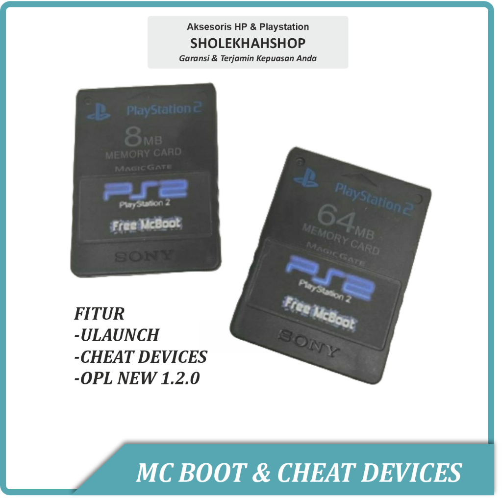 Memory Card MC Boot Multi 3, 5, 7 + Cheat Devices Buat PS2 Console