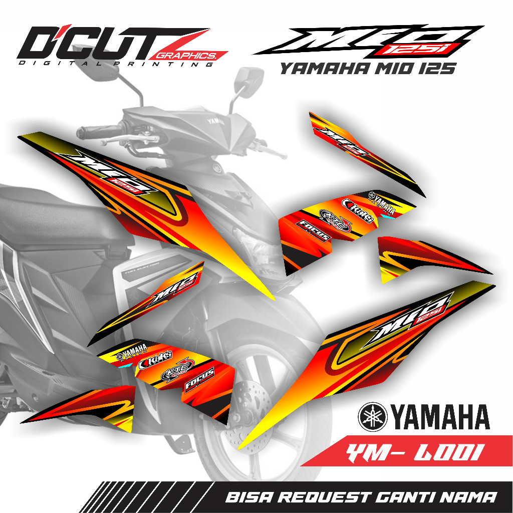 Striping YAMAHA MIO 125 2014 ( YM - L001 )