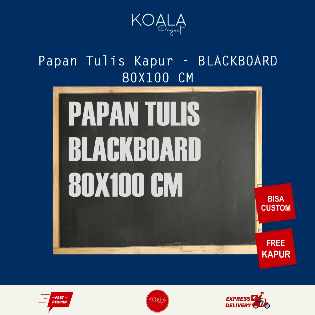 

PAPAN TULIS KAPUR BLACKBOARD 80X100 CM atau 100X80 cm KOALA PROJECT