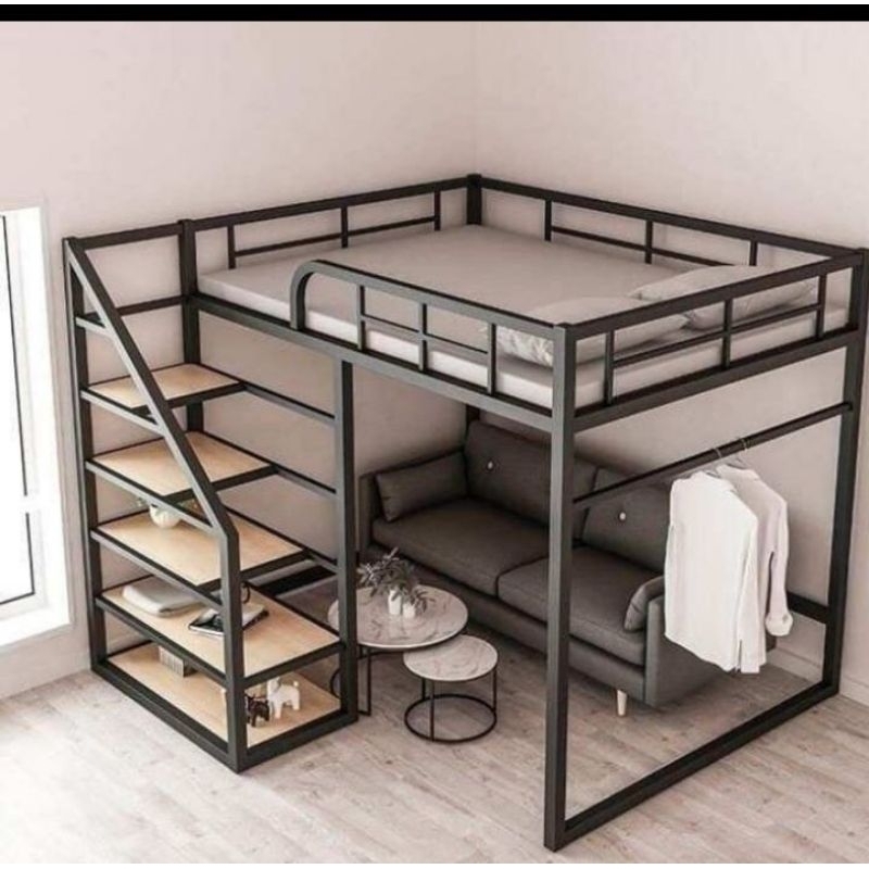 ranjang besi tingkat modern ukuran 120x200 dan ukuran 140x200