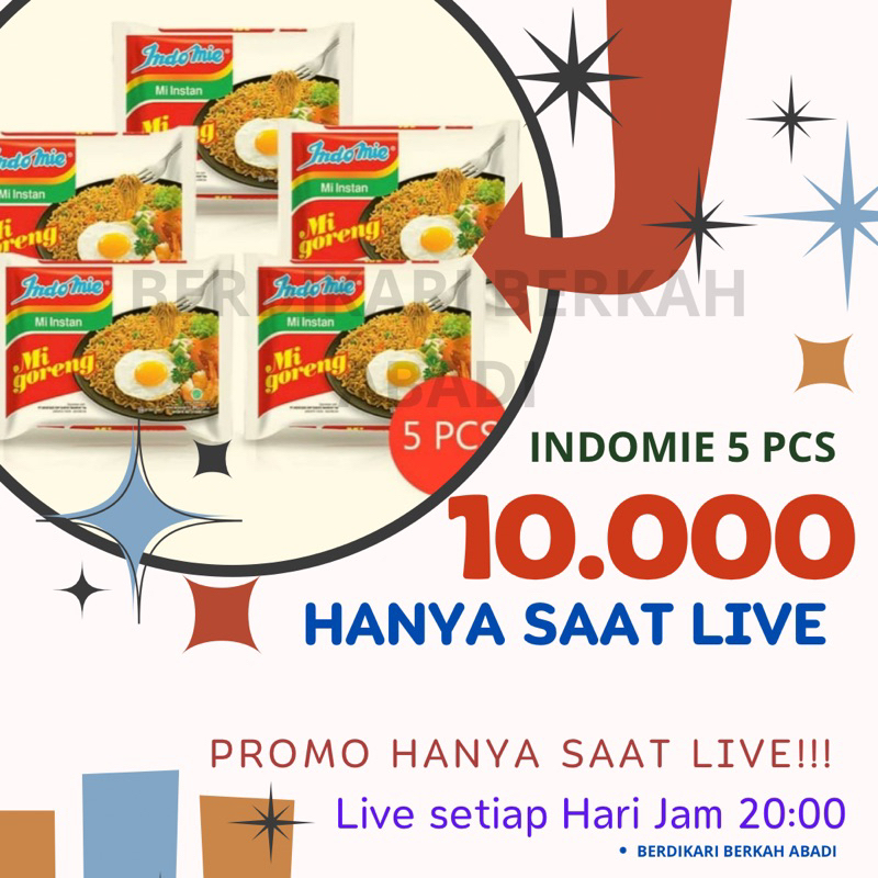 

INDOMIE GORENG 1 PAKET ISI 5 PCS