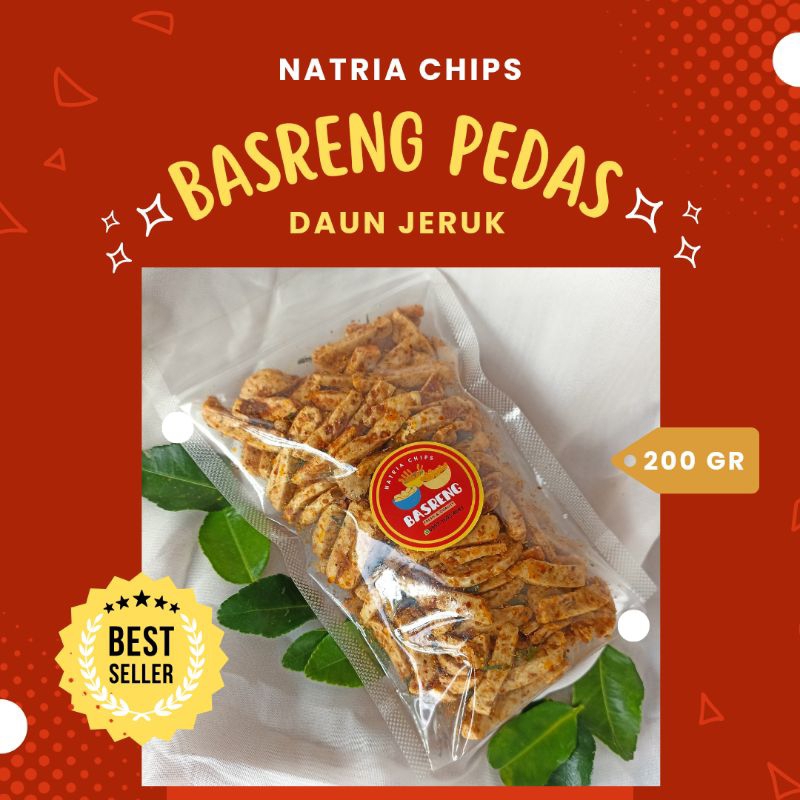 

BASRENG DAUN JERUK PEDAS 200 gr by Natria Chips