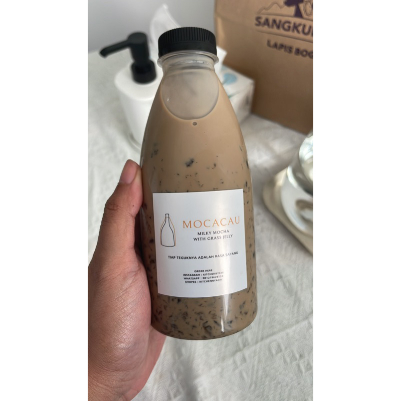 

MOCACAU minuman cincau lumut aroma mocha