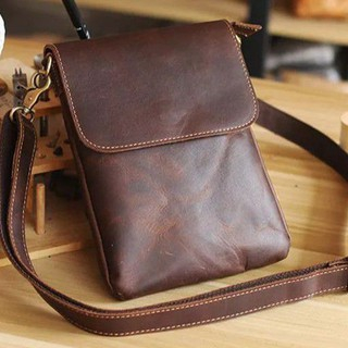 Tas Kulit Pria Asli Selempang - Tas Kulit Sapi Asli - Tas Selempang Pria Kulit Asli Premium