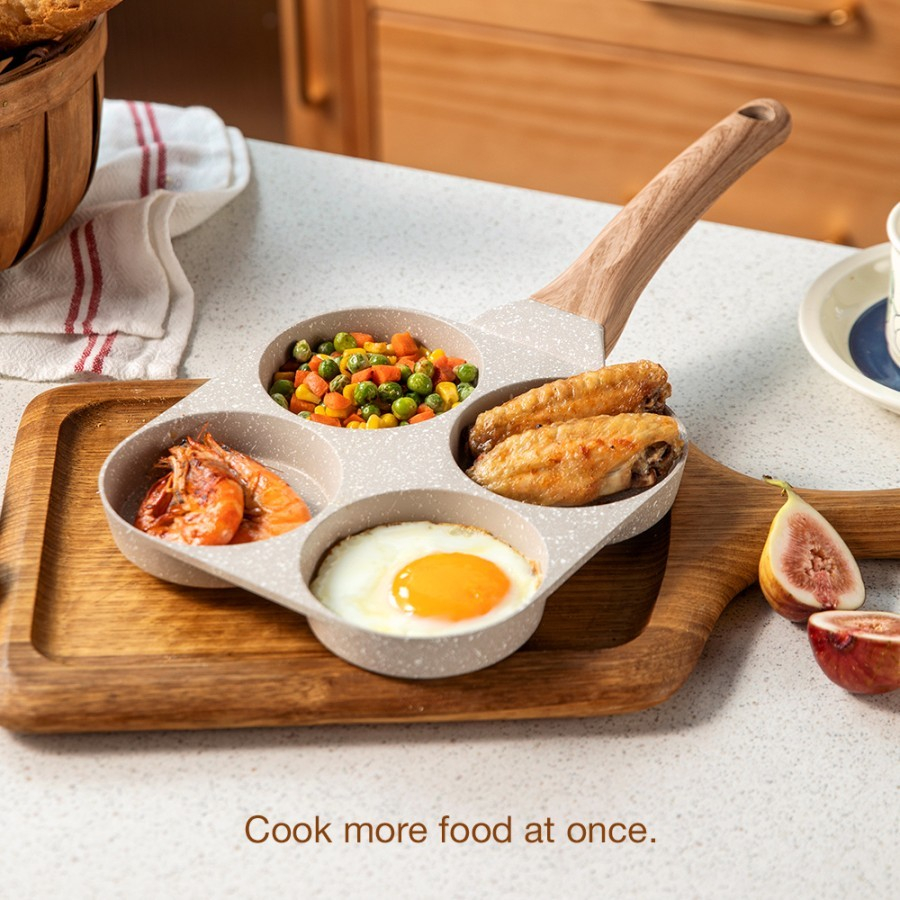Panci Cetakan Telur Ceplok Dadar 4 In 1 Omelette Pan Mini Anti Lengket
