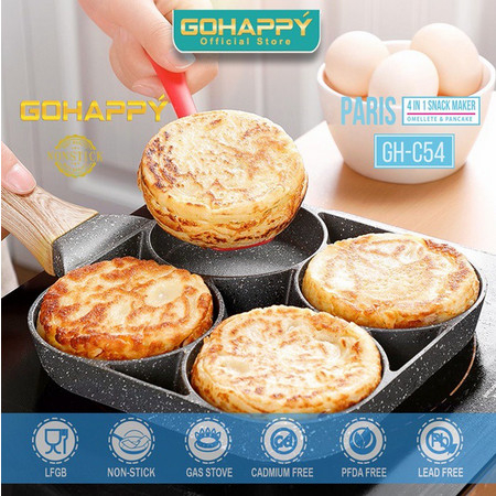 Panci Cetakan Telur Ceplok Dadar 4 In 1 Omelette Pan Mini
