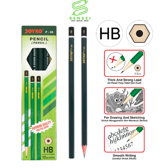 

1 Pack Pencil Pensil Joyko P-89 HB (12 PCS)