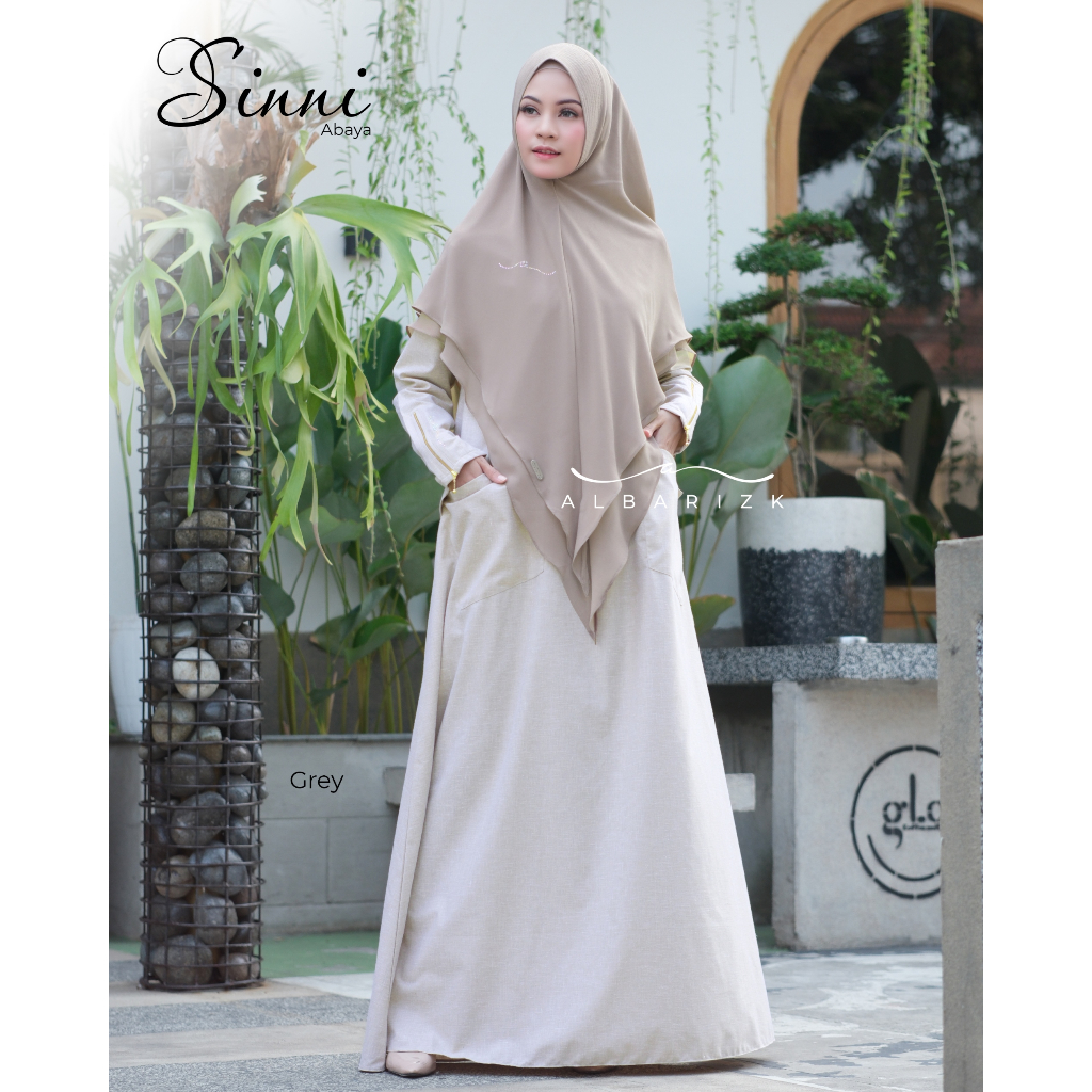 Sinni abaya by Albarizk abaya polos abaya katun