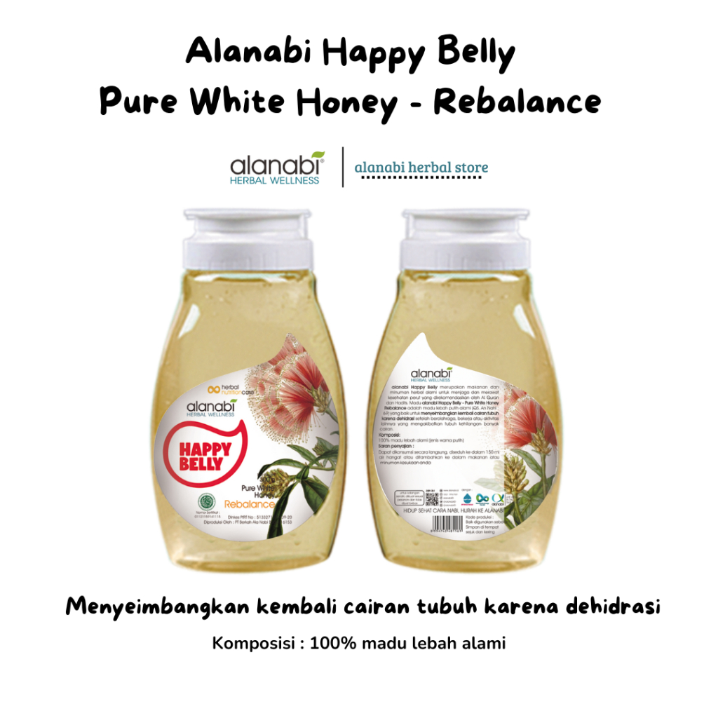 

Madu Murni Maduh Putih Alanabi Pure Honey Happy Belly Rebalance