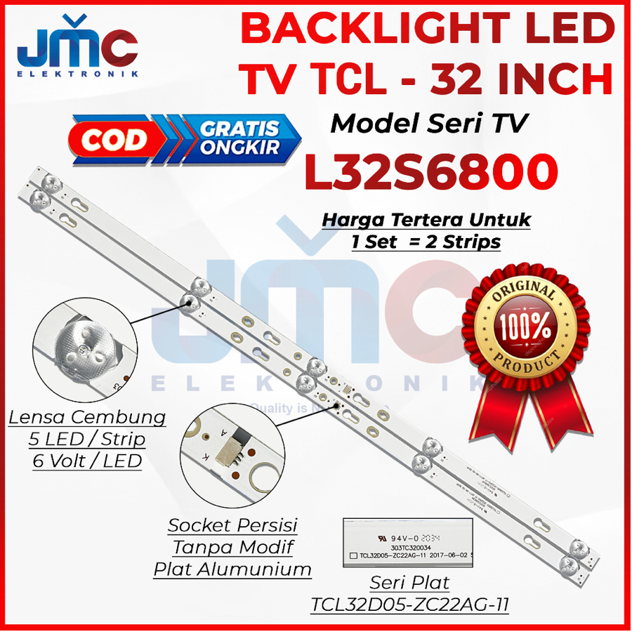 BACKLIGHT TV LED TCL 32 INCH L-32S6800 L32S6800 32S6800