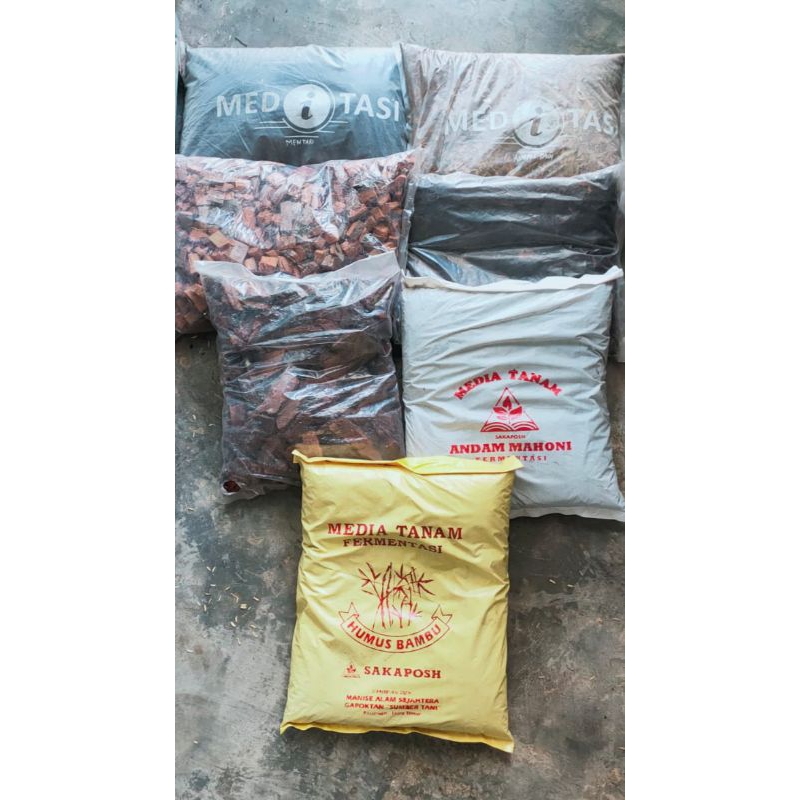 BELI 10 Gratis 1 = 11pck.Pupuk - media tanam - humus bambu fermentasi - Andam mahoni - Kompos Daun- 