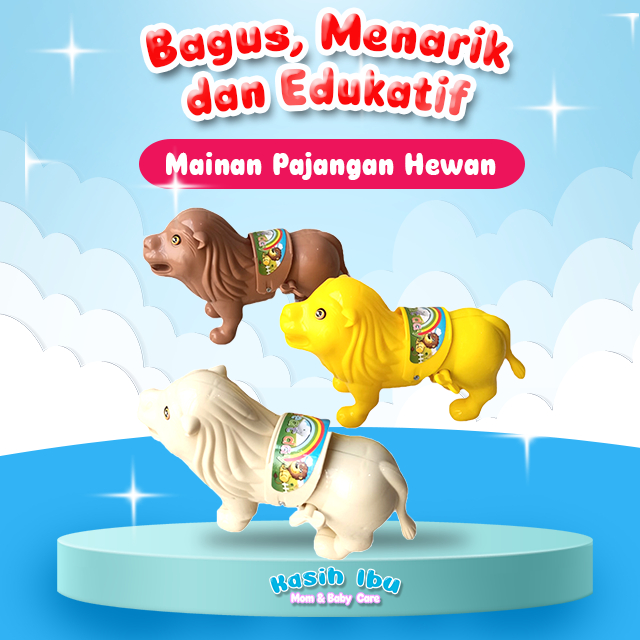 Mainan Figure Hewan Mainan Singa Bisa Diputar Bisa Berjalan