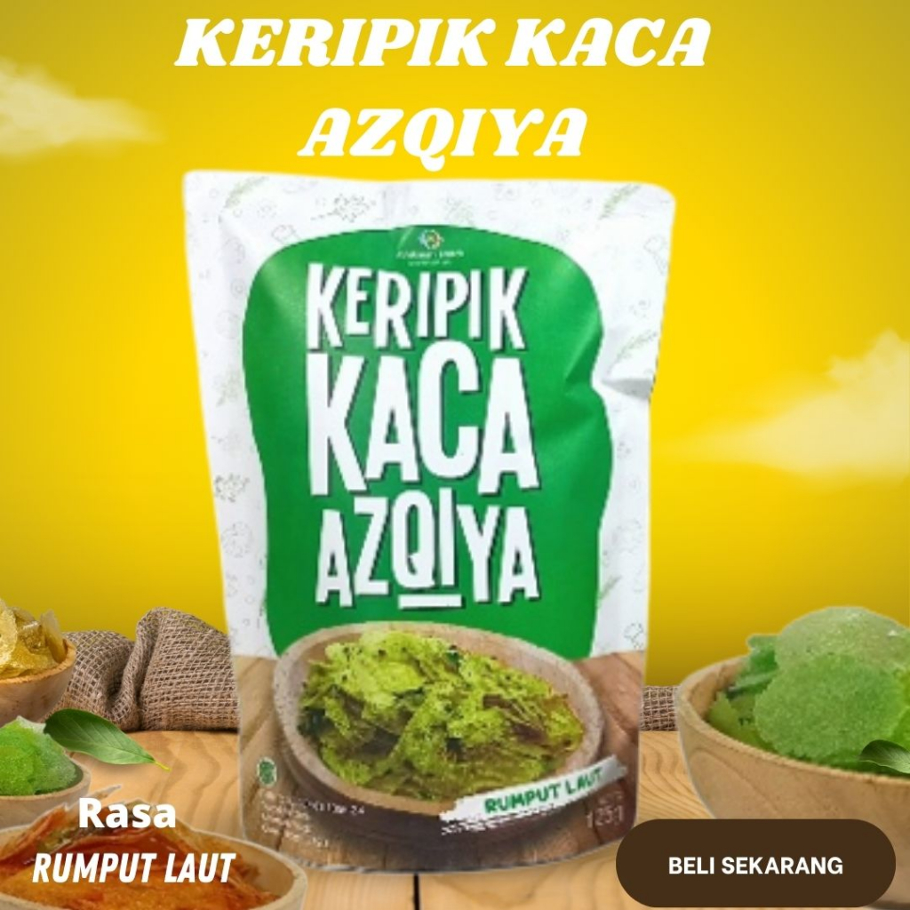 

Keripik Kaca Rasa Rumput Laut 125 gram Azqiya