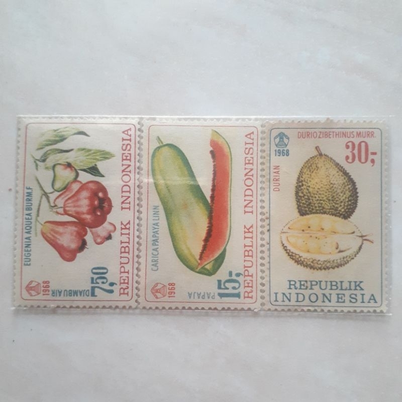 

Perangko Indonesia Buah-Buahan Tahun 1968 set lengkap - 3pcs