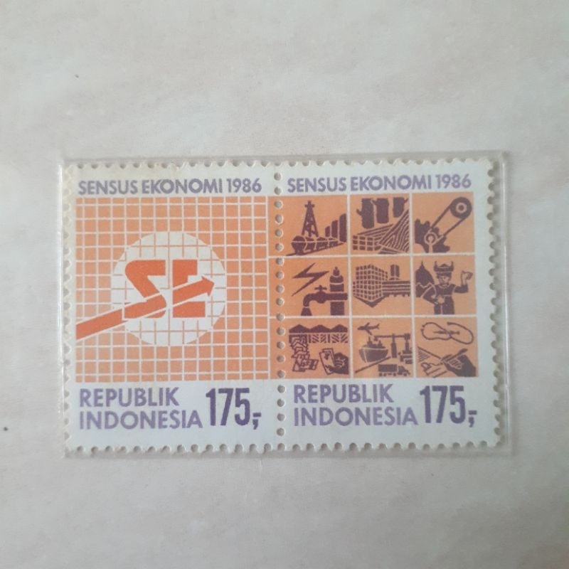 

Perangko Indonesia Sensus Ekonomi Tahun 1986 set lengkap - 2pcs