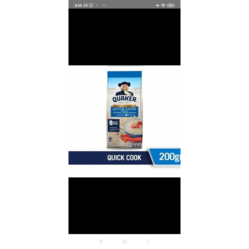 

quaker quick cook oatmeal blue 200gr
