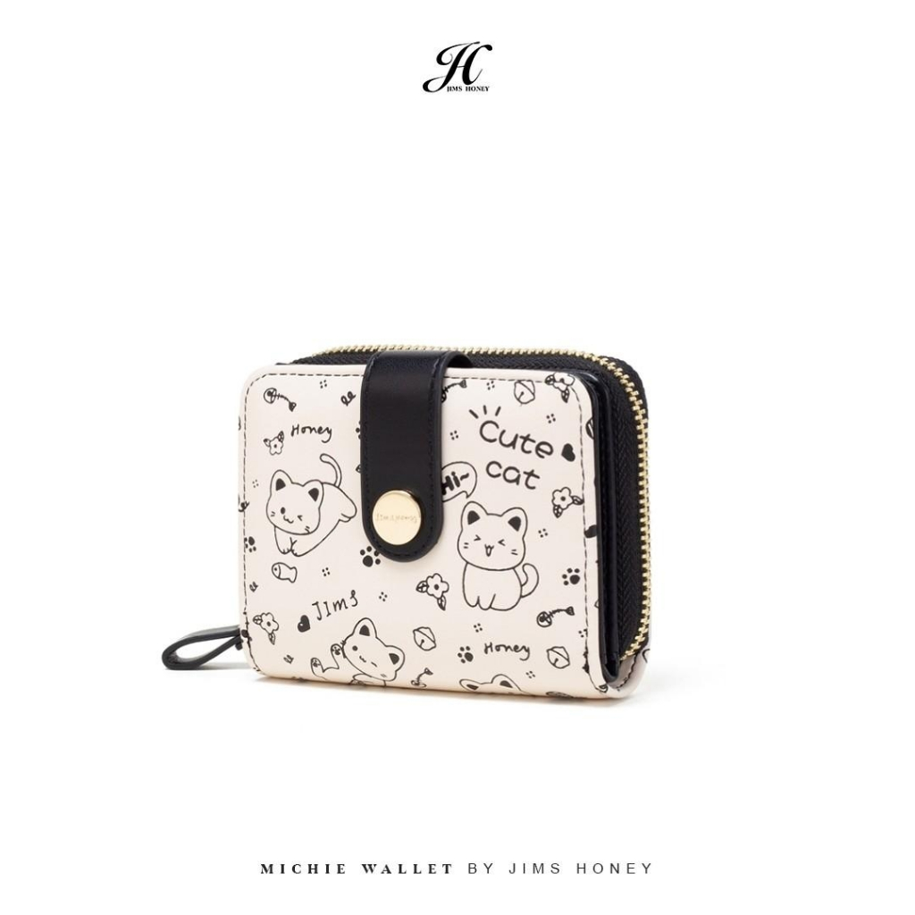 JIMS HONEY MICHI WALLET Dompet Kecil Lipat Kartu Wanita Cewek Fashion Jimshoney Casual Terbaru