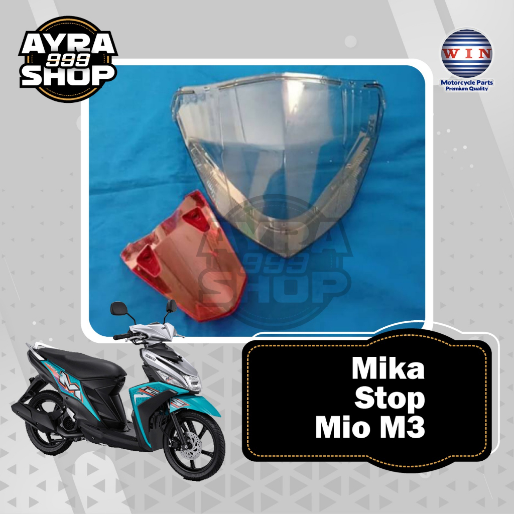 Mika Stoplamp Yamaha Mio M3 Merk WIN 1 Set + Mika Sen Belakang