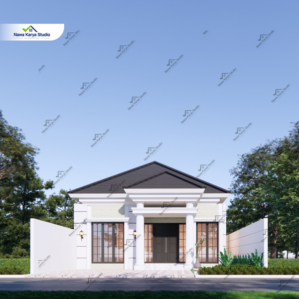 Jasa Desain Rumah Klasik Mewah Elegan