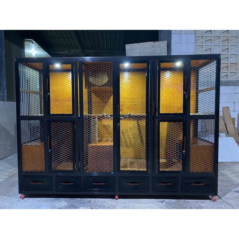 Kandang kucing alumunium besar jumbo premium mewah kuat awet bisa custom