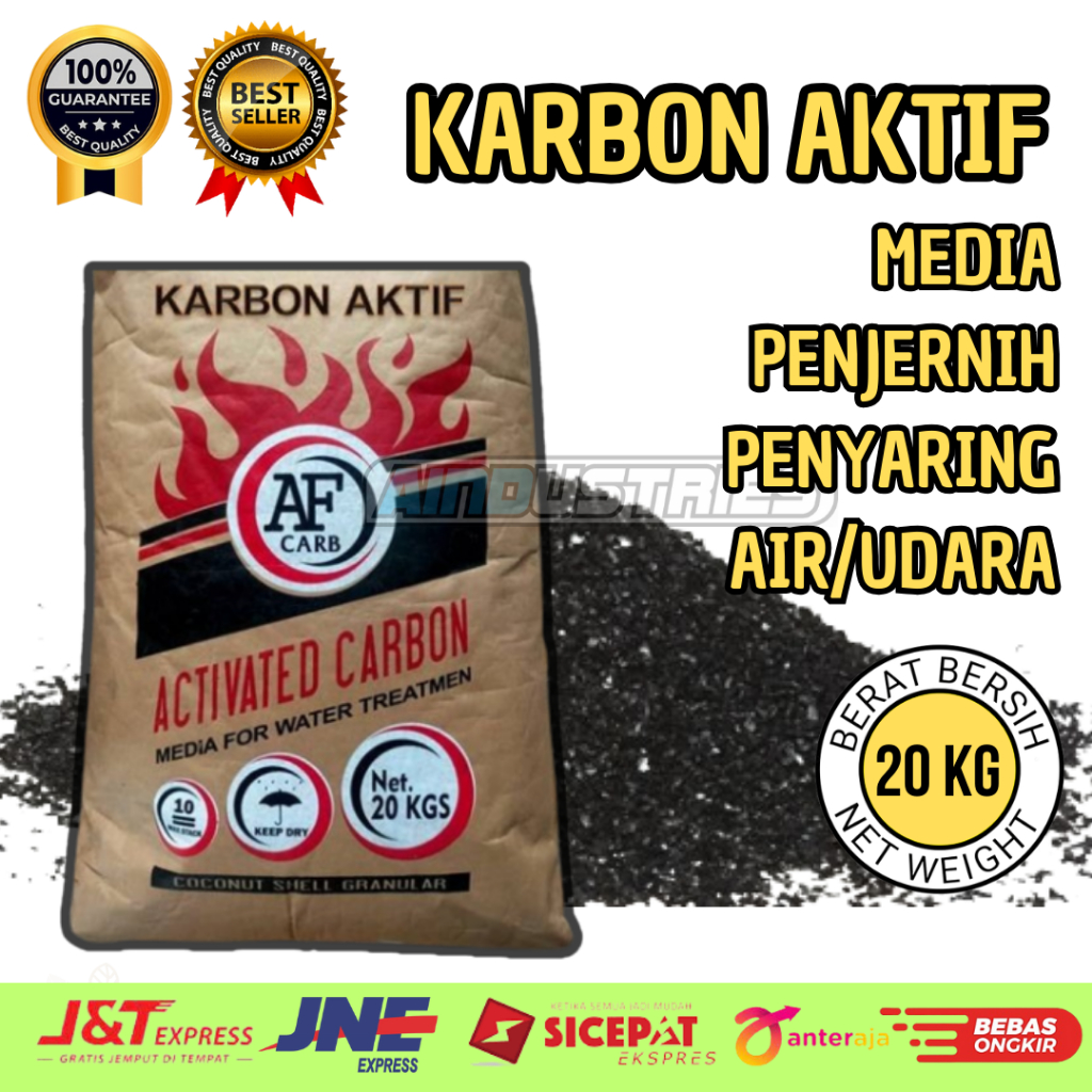Penyaring Air Keruh Kuning Sumur Bor Kolam Aquarium Karbon Aktif 20 Kg