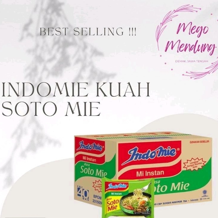 

INDOMIE KUAH RASA SOTO MIE 70g x 40pcs MURAH EXP 12-2023