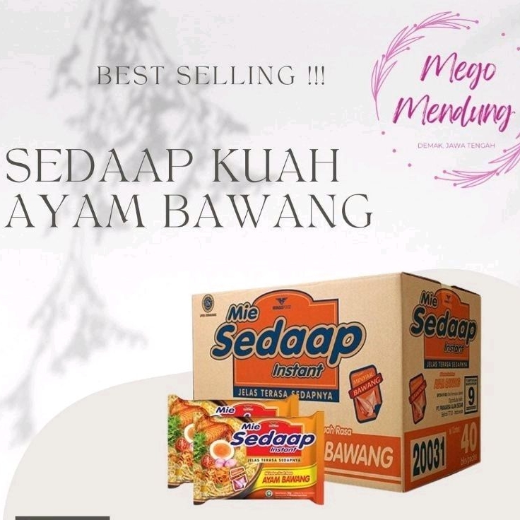 

SEDAAP KUAH RASA AYAM BAWANG 70g x 40pcs MURAH EXP 2024