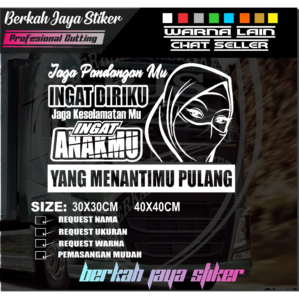 STIKER MOBIL STIKER KATA KATA BUAT KACA MOBIL TRUCK PICKUP DLL