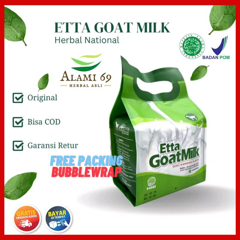 

Etta Goat Milk - Hni Hpai - Susu Kambing Ettawa Bubuk Original Berkhasiat Menyembuhkan Asma Dan Pengganti Asi Asli Rekom