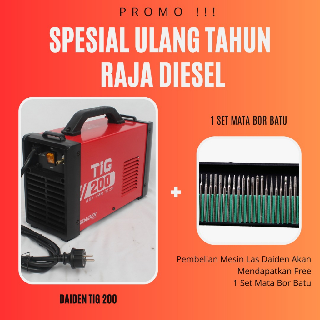 MESIN LAS DAIDEN TIG 200 PULSE INVERTER DAIDEN TIG 200 P