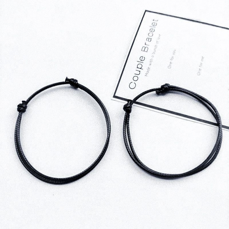 Gelang Tali Korea Pria Wanita Hitam 2mm Dan Coklat 1mm Tahan Air - Gelang Korea - Tali Korea