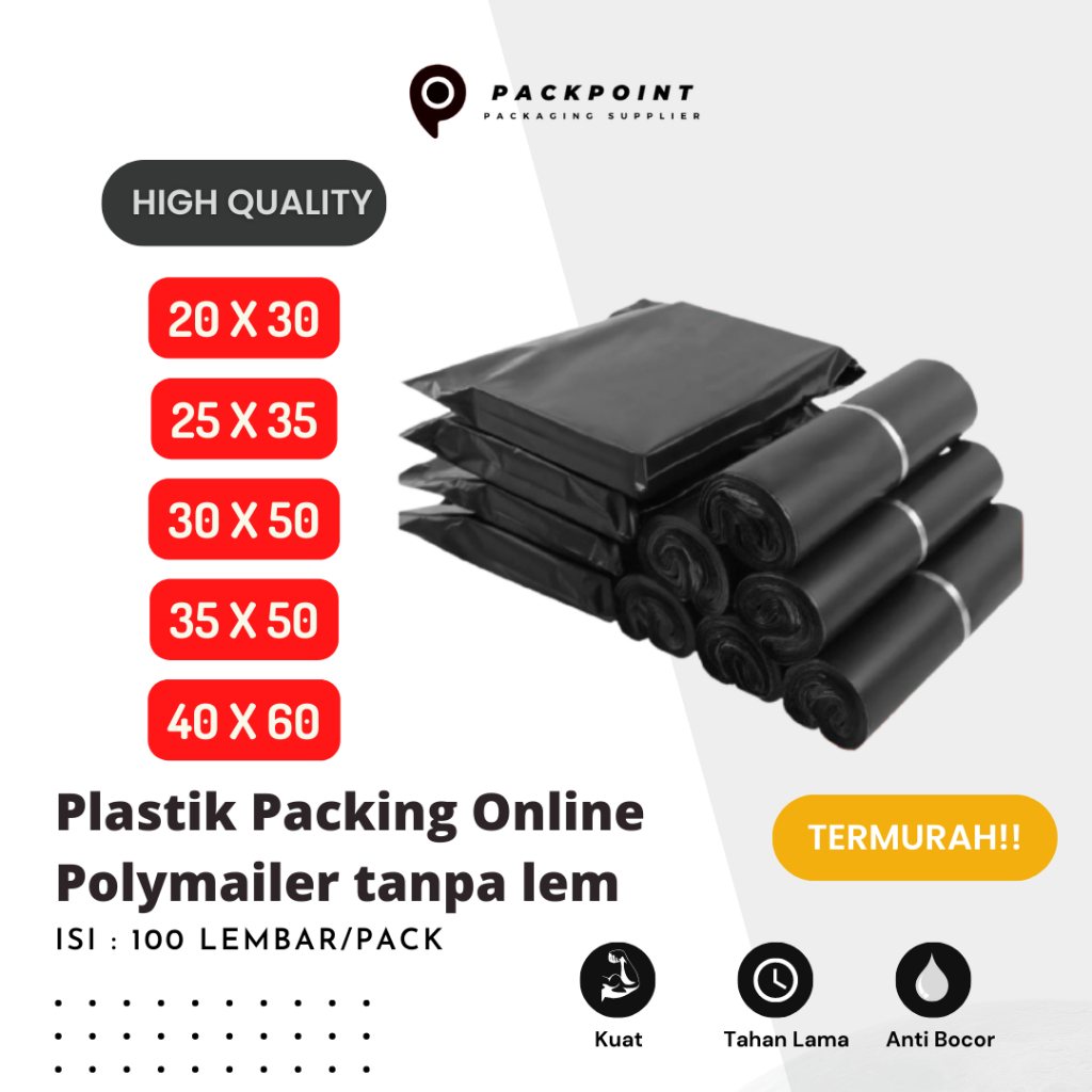 

Plastik Polymailer - plastik packing polymailer - plastik olshop - Kantong Polymailer isi 100