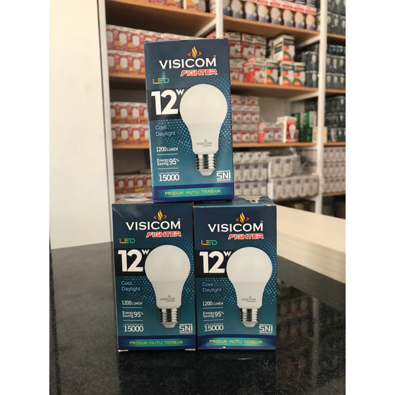 Lampu LED VISICOM 12Watt Fighter Cahaya Putih