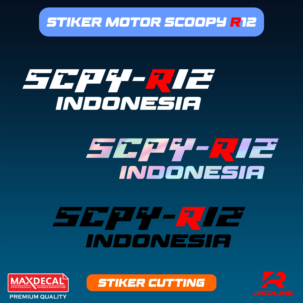 STICKER SCPY R12 SCOOPY R12 CUTTING HOLOGRAM